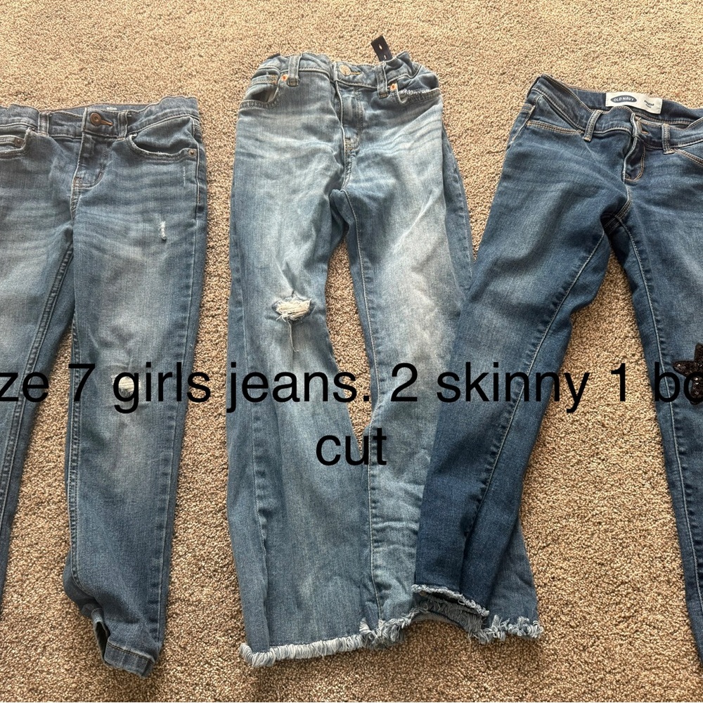 Girls Light Blue Distressed Jeans - Classic Denim